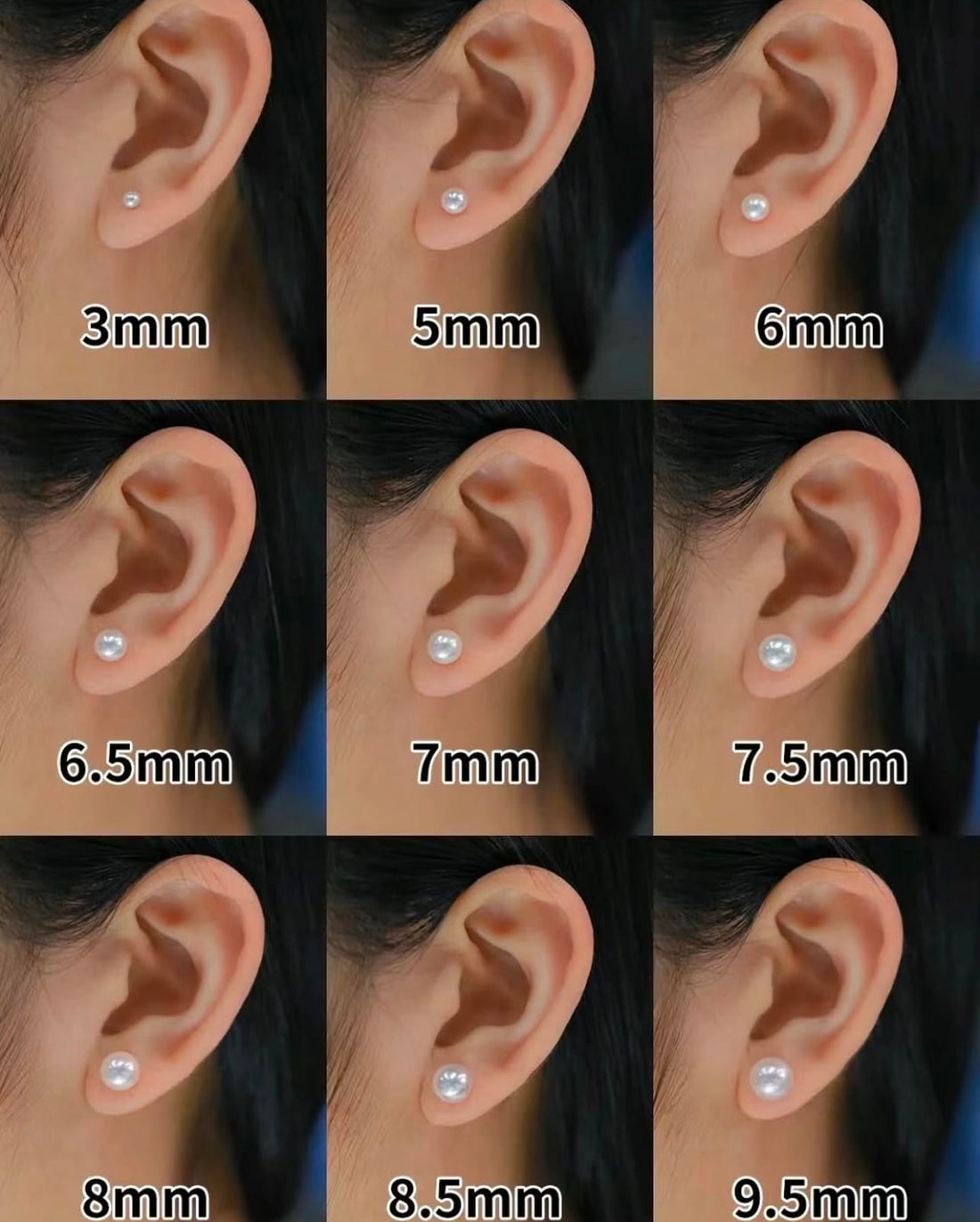 Freshwater Pearl天然淡水珍珠耳環 Earrings 3-14mm