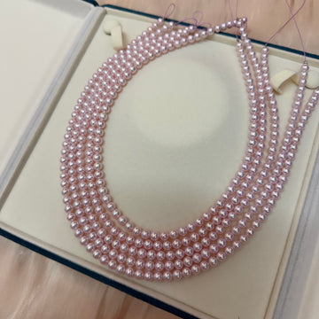 5-6mm粉光淡水珠鏈 Freshwater Pearl Necklace