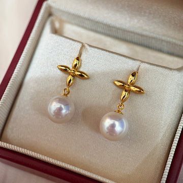 9-10mm淡水珍珠耳環 Freshwater Pearl Earrings