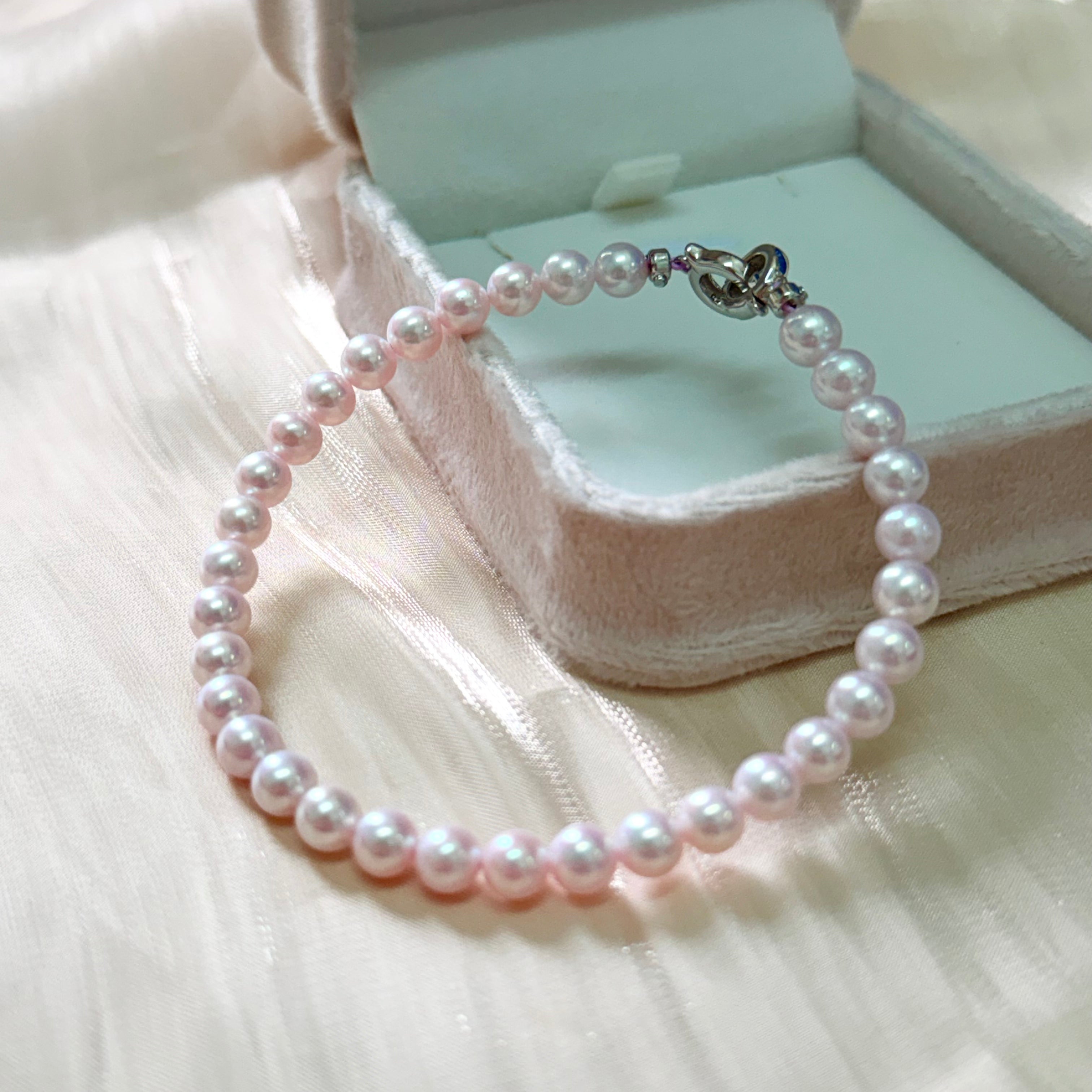 5-6mm粉光天然淡水手鏈 Freshwater Pearl Bracelet