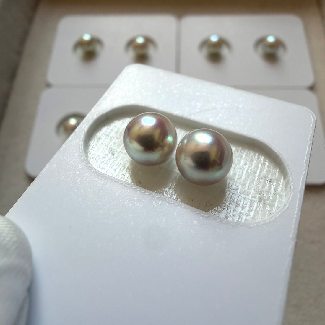 6.5-7mm 日本海水真多麻珍珠耳環  Japanese Akoya Madama Pearl Earrings