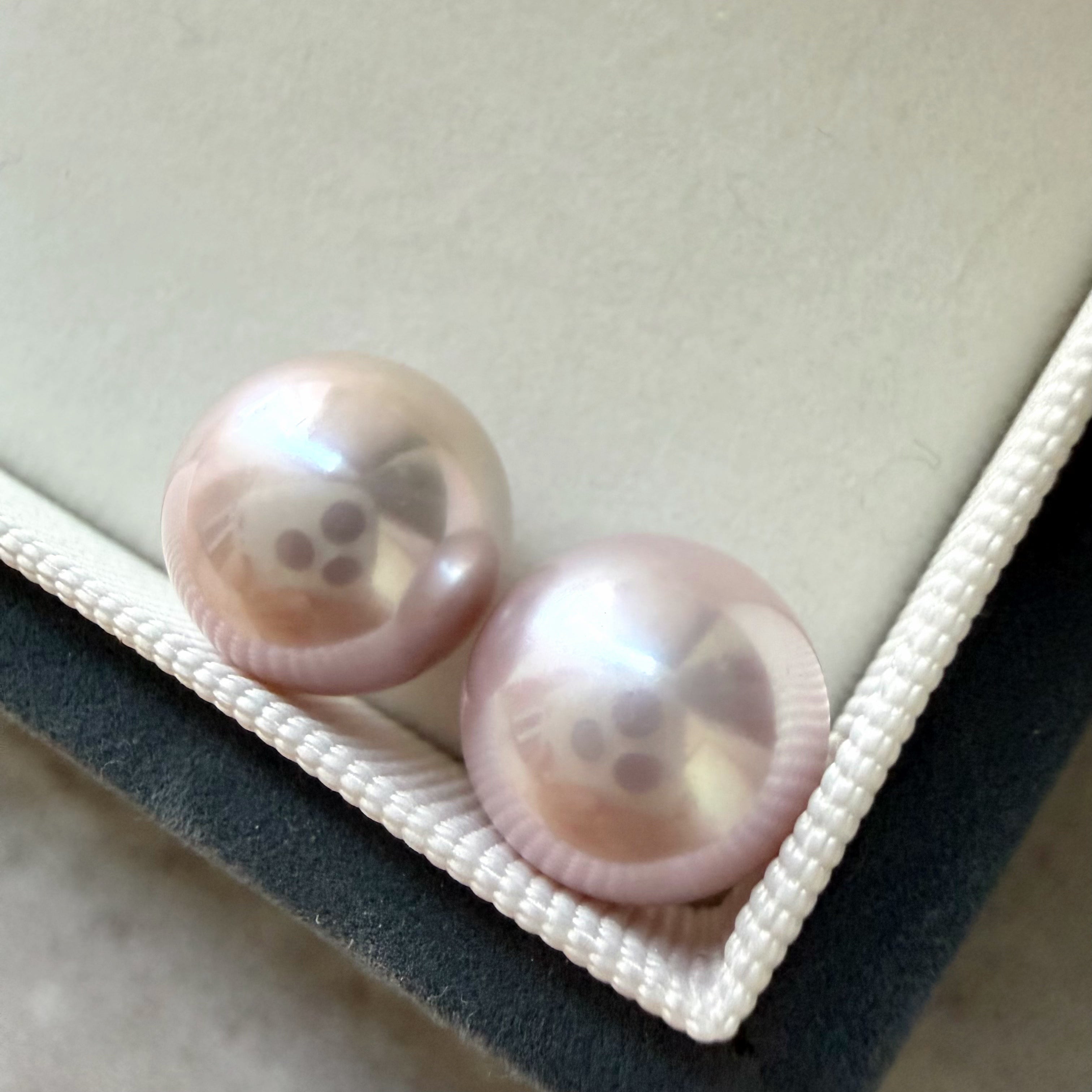 11-12mm曼塔玫瑰色耳環 Freshwater Menta Rose Pearl Earrings
