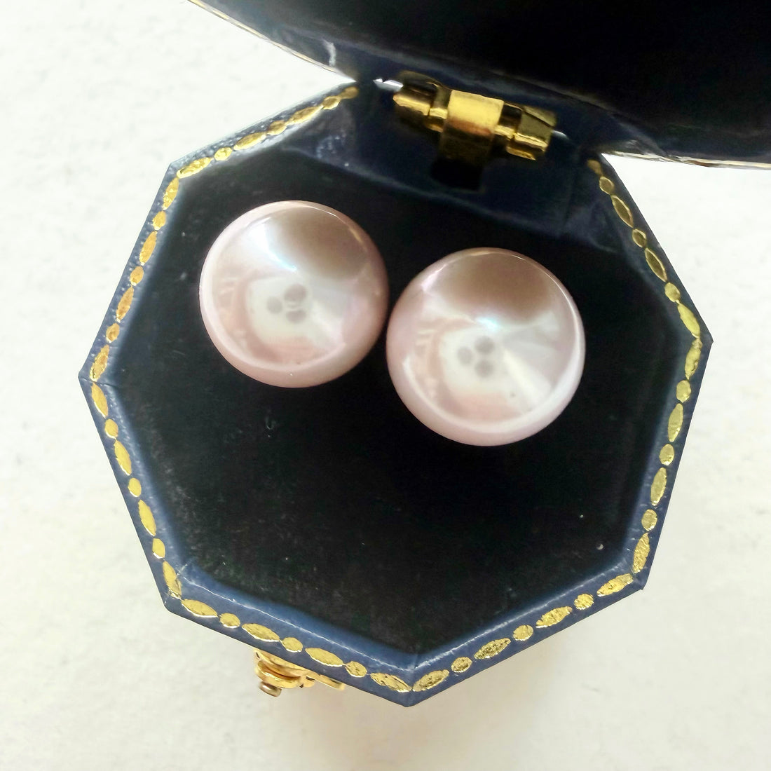 11-12mm曼塔玫瑰色耳環 Freshwater Menta Rose Pearl Earrings