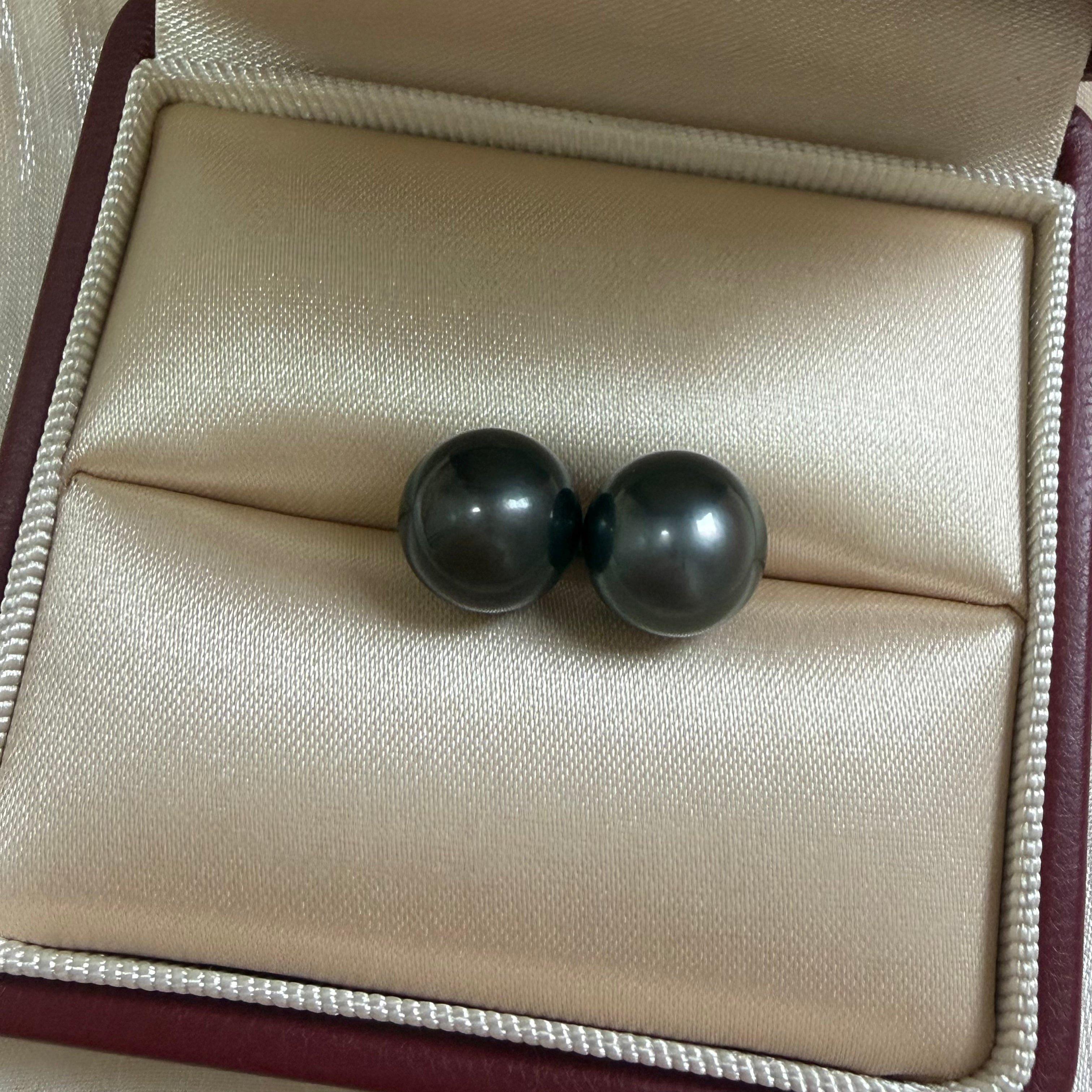 10-11mm 大溪地黑珍珠耳環  Tahitian Pearl Earrings