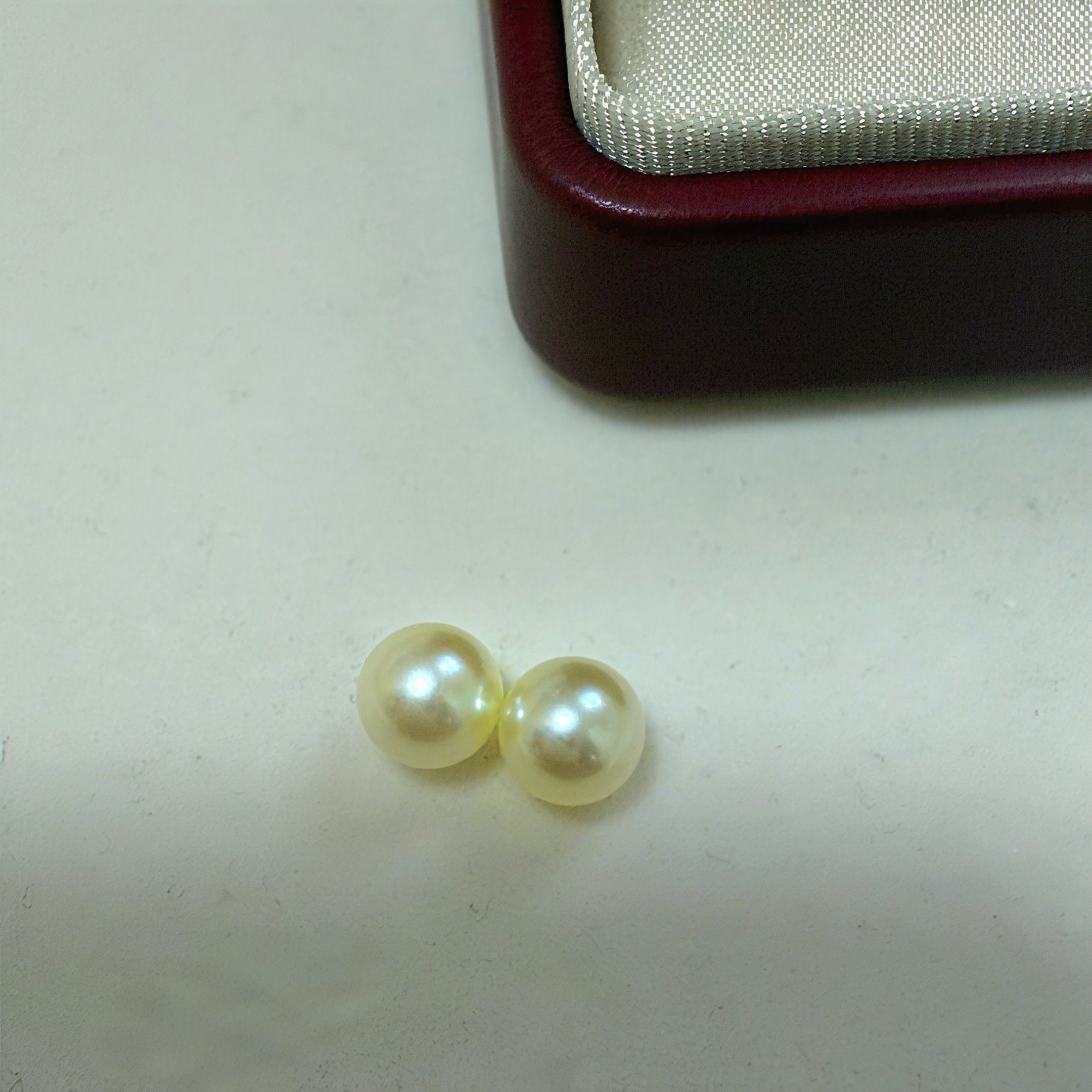 7-7.5mm 日本海水真多麻珍珠耳環  Japanese Feather Emperor Gold Akoya Pearl Earrings