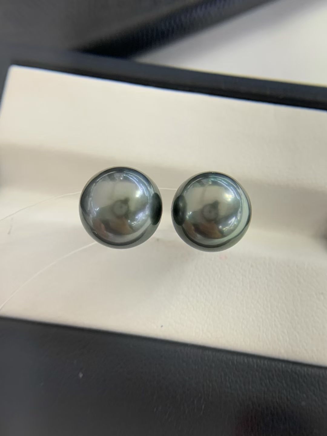 10-11mm 大溪地黑珍珠耳環  Tahitian Pearl Earrings