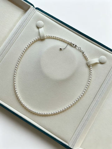 3-4mm 白色淡水珠珠鏈項鏈 Freshwater Pearl Necklace