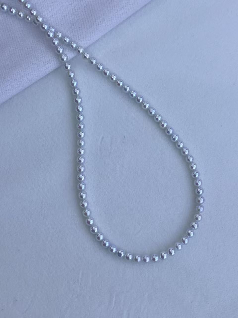 4-5mm 白色淡水珠珠鏈項鏈 Freshwater Pearl Necklace