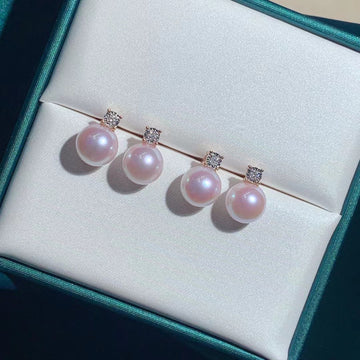 8-9.5mm 日本海水akoya戴妃珍珠耳環  Japanese Akoya Pearl Earrings