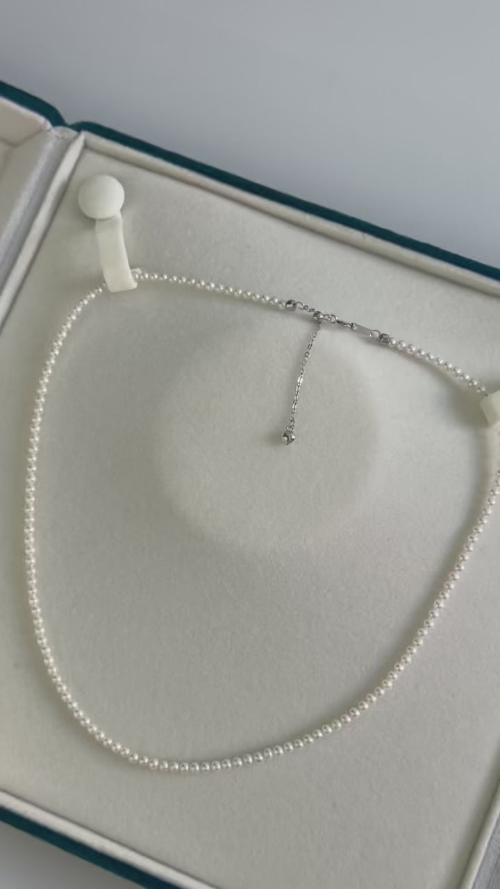 2-3mm 白色淡水珠珠鏈項鏈 Freshwater Pearl Necklace